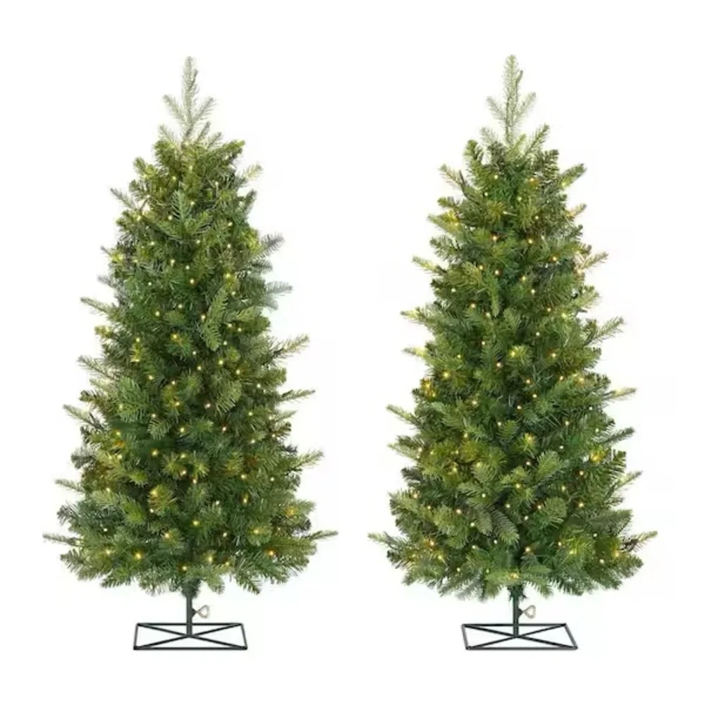 2 pk) 3 ft. Grand Duchess Twinkling Balsam Fir LED Pre-Lit Artificial Trees G4